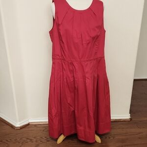 Talbots 18W Red Sleeveless Dress